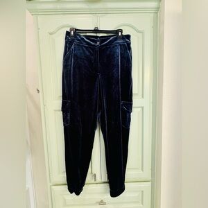 VENUS Grey Velvet Track Pants